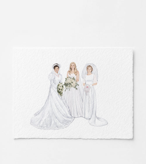 Generational Bridal Illustration | Mother of the Birde Gift |
