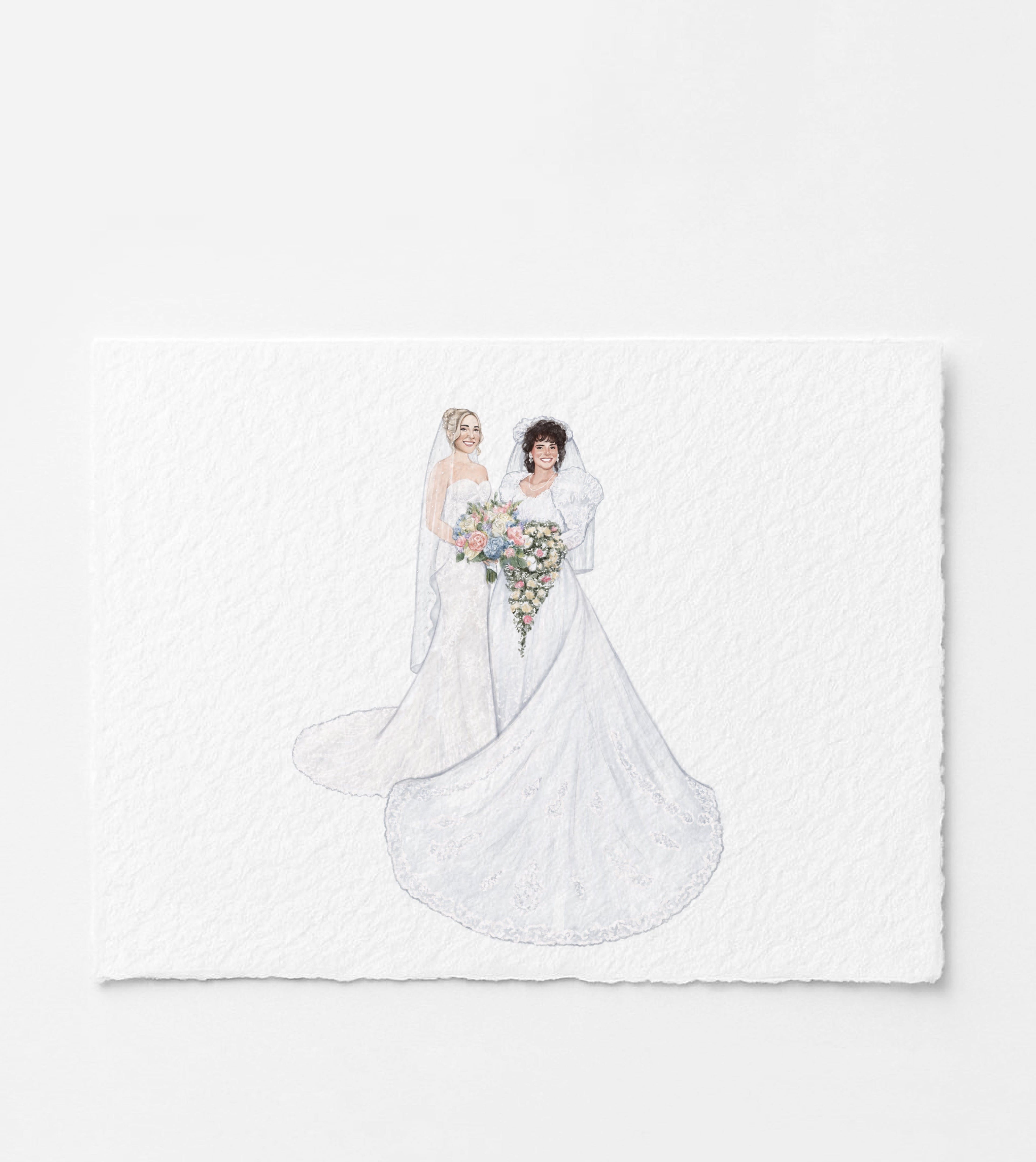 Generational Bridal Illustration | Mother of the Bride Gift |