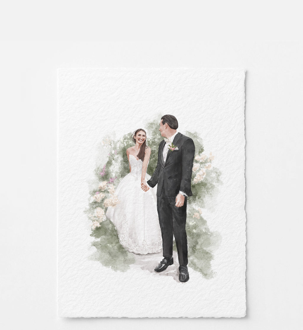 Classic Wedding Illustration | 2 People |