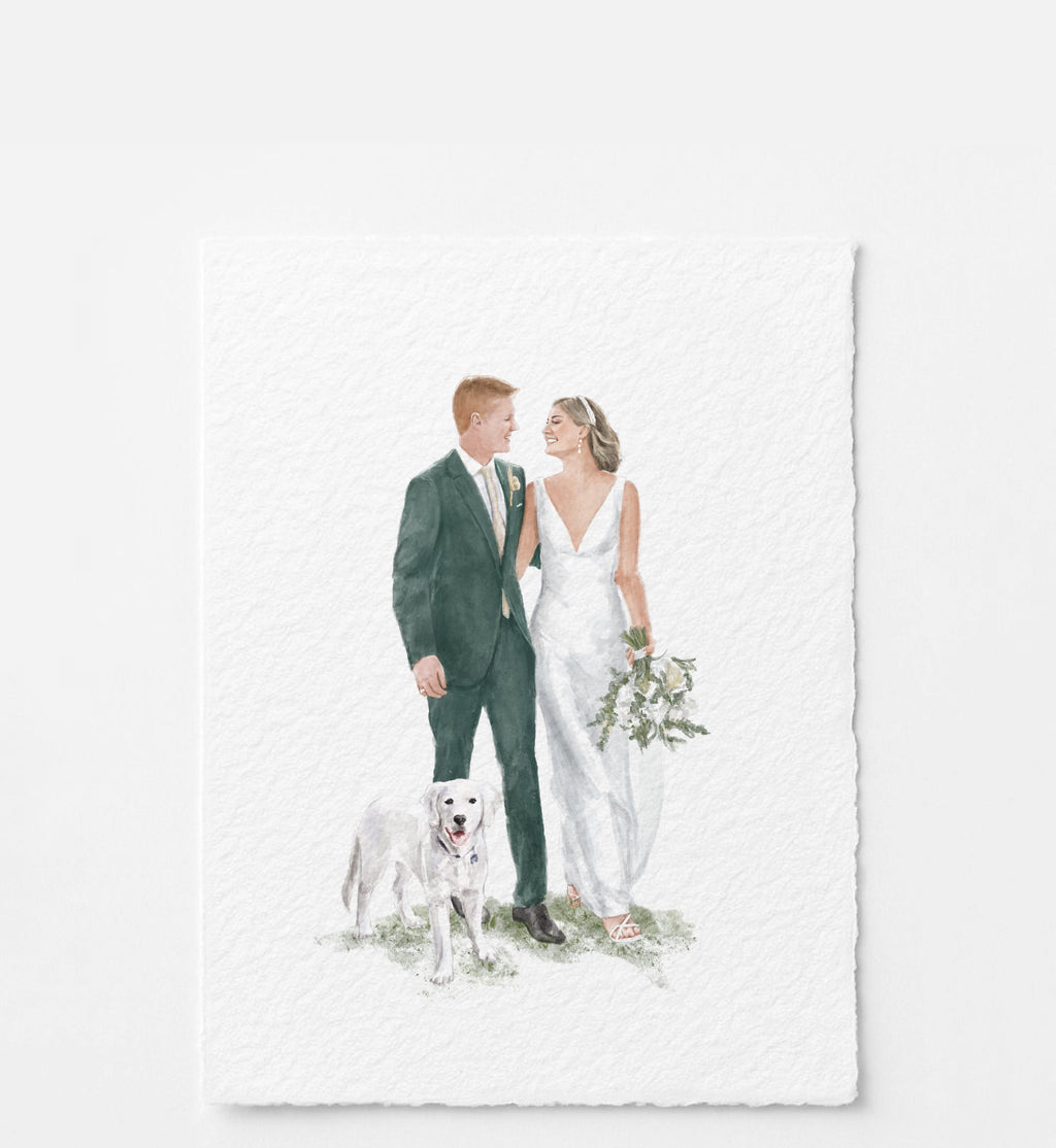 Classic Wedding Illustration | 2 People |