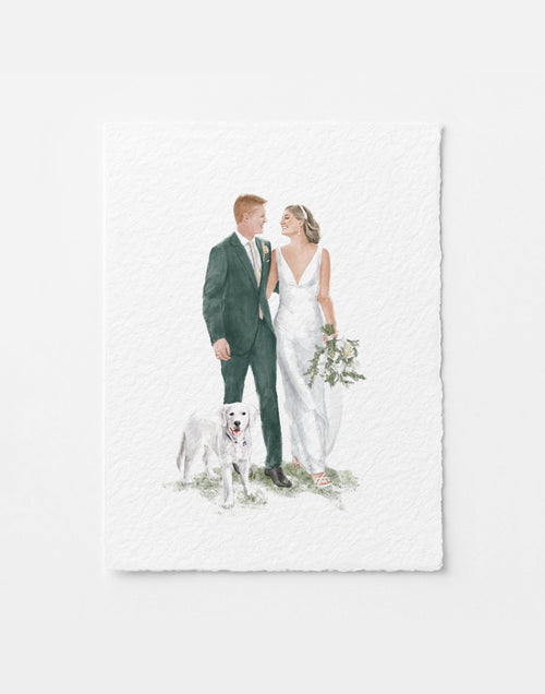 Classic Wedding Illustration | 2 People |