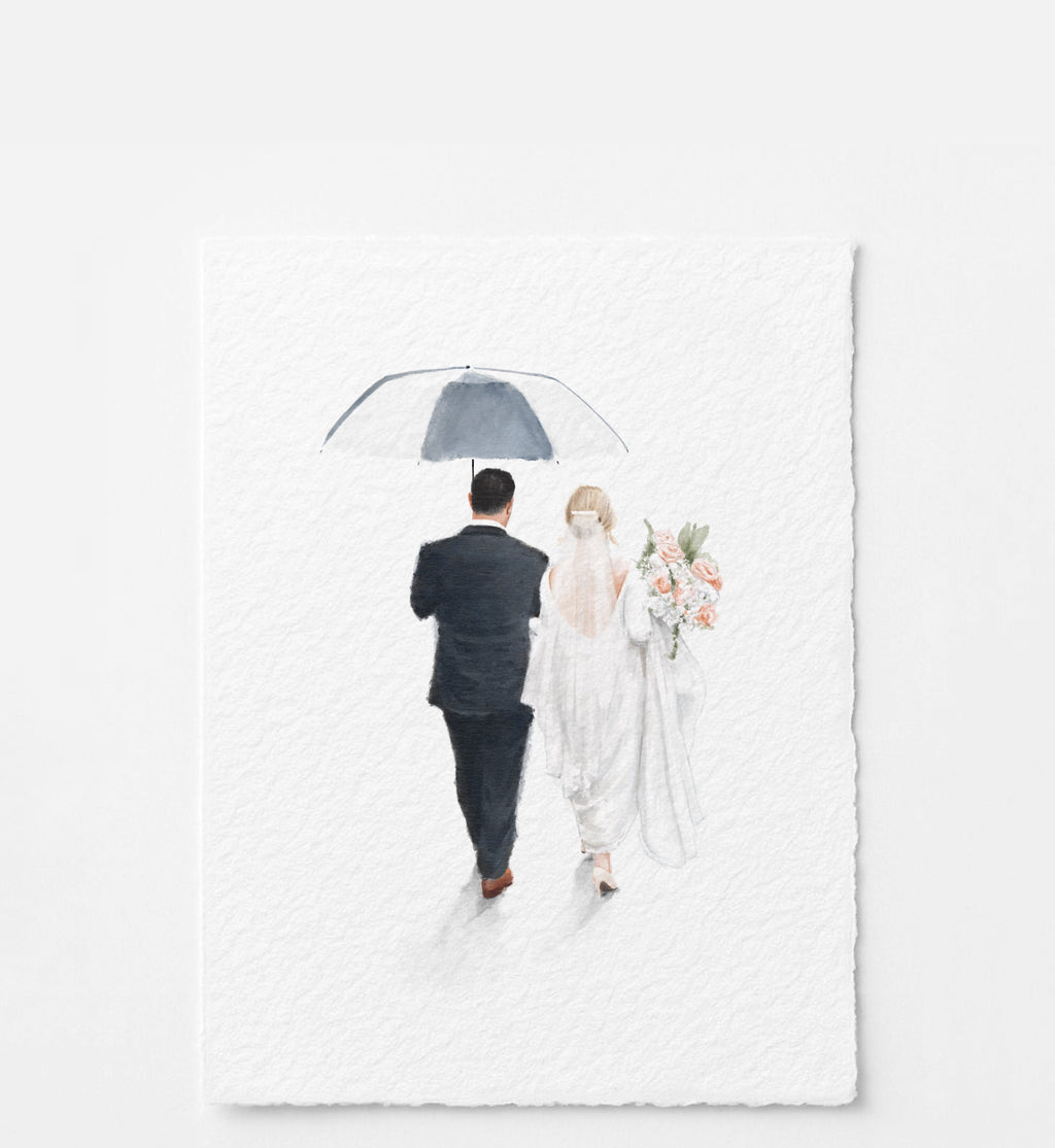 Classic Wedding Illustration | 2 People |