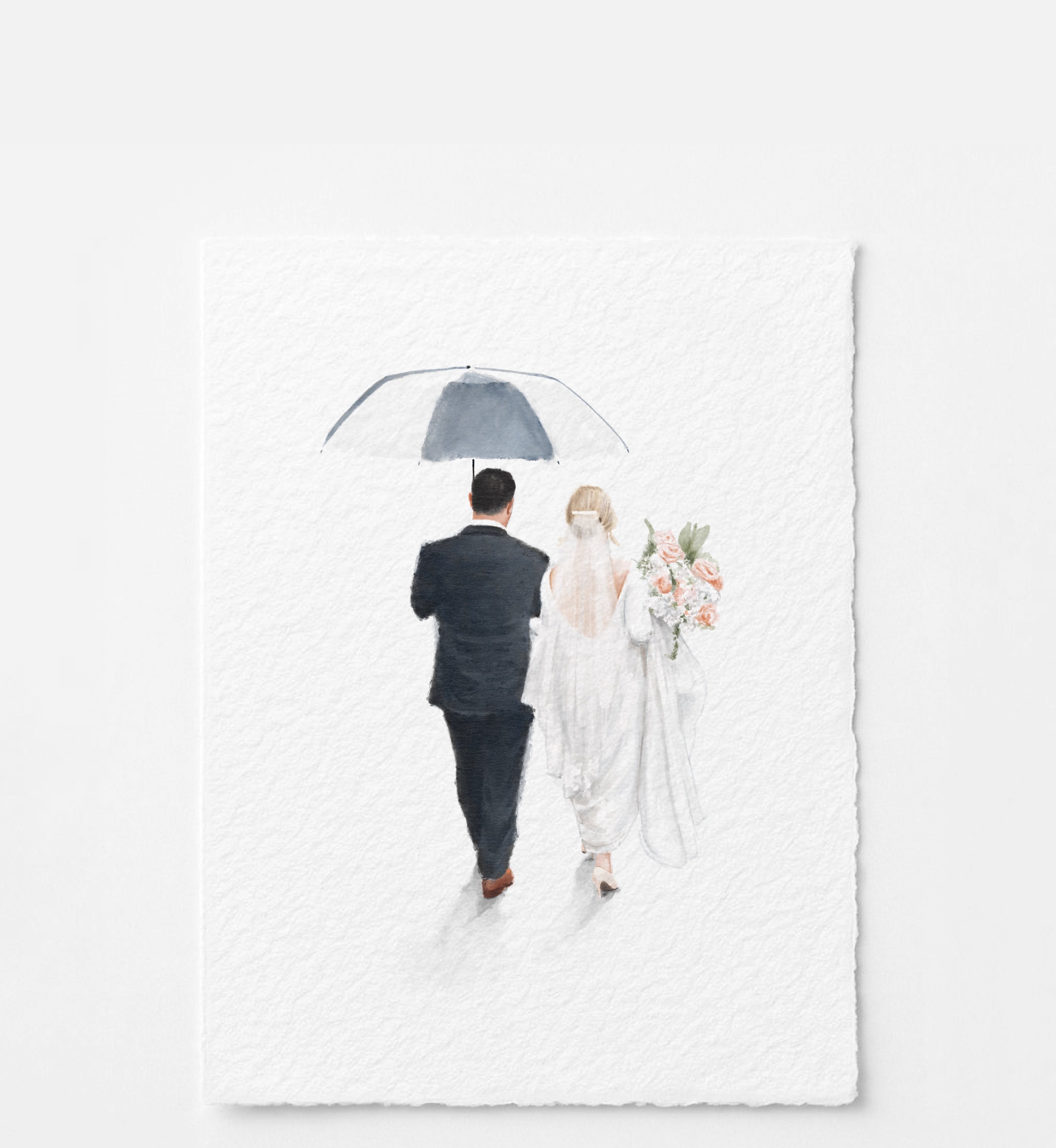 Classic Wedding Illustration | 2 People |