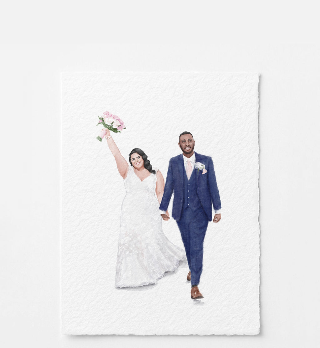 Classic Wedding Illustration | 2 People |