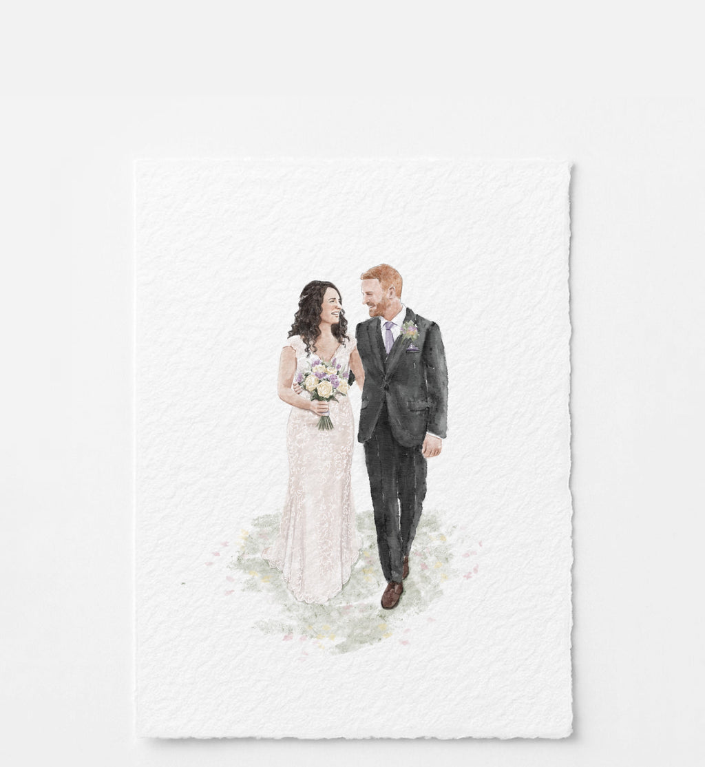Classic Wedding Illustration | 2 People |