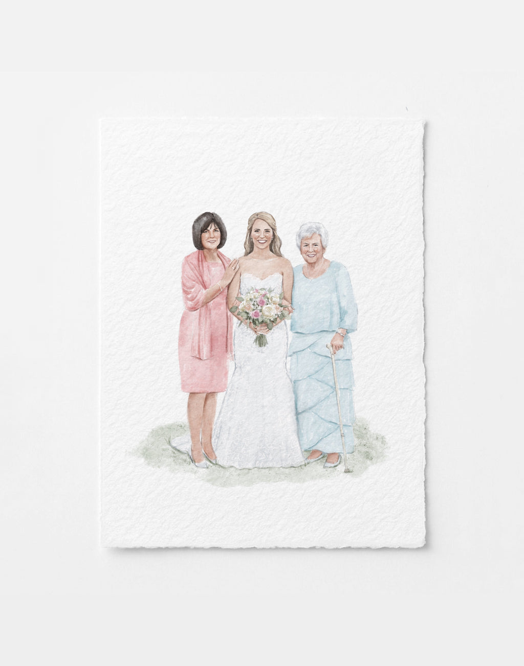 Generational Bridal Illustration | Mother of the Bride Gift |
