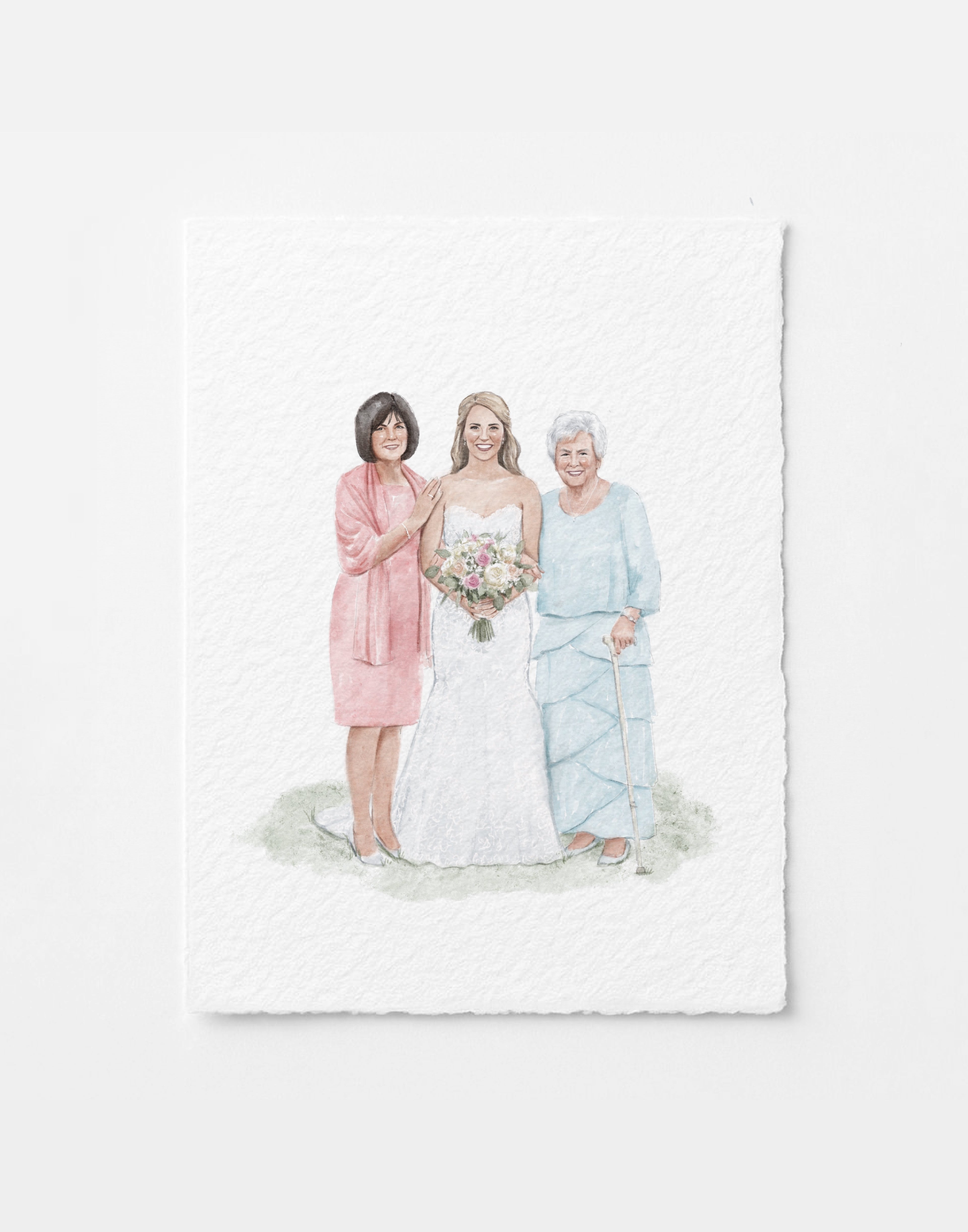 Generational Bridal Illustration | Mother of the Bride Gift |